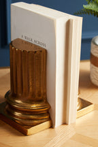 Kensington Townhouse Set of 2 Gold Pillar Bookends