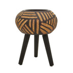 Natural and Black Tapered Planter | Darnell