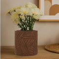 Brown Textured Planter | Darnell