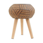 Round Brown Planter with Angular Legs | Darnell