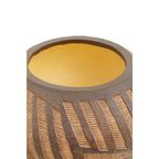 Round Brown Planter with Angular Legs | Darnell