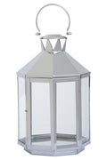 Large Silver Steel Lantern | Herber