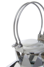 Large Silver Steel Lantern | Herber