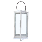 Large Silver Steel with Hair on Leather Handle Lantern | Herber