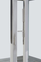 Small Silver Steel with Hair on Leather Handle Lantern | Herber