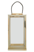 Large Gold Steel with Hair on Leather Handle Lantern | Herber