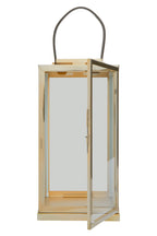 Large Gold Steel with Hair on Leather Handle Lantern | Herber