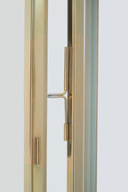 Large Gold Steel with Hair on Leather Handle Lantern | Herber