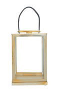 Small Gold Steel with Hair on Leather Handle Lantern | Herber