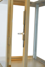 Small Gold Steel with Hair on Leather Handle Lantern | Herber