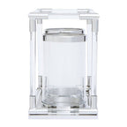 Double Silver Steel and Acrylic Candle Holder | Lucita