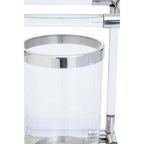 Double Silver Steel and Acrylic Candle Holder | Lucita