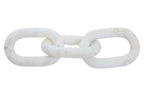 White Marble Three Link Chain Sculpture | Nason