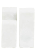 Set of Two White Marble Bookends | Nason