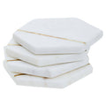 Set of Four White Marble Coasters | SENA