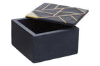 Small Black Slate with Mother of Pearl Inlay Trinket Box | Oriana
