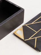 Large Black Slate with Mother of Pearl Inlay Trinket Box | Oriana