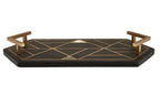 Black Slate with Mother of Pearl Inlay Tray | Oriana