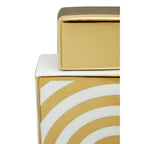 Gold and White Ceramic Jar | Curva