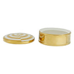 Curva Round  Gold and White Trinket Box