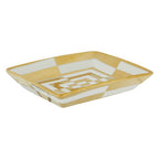Ceramic Gold and White Dish | Curva