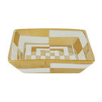 Ceramic Gold and White Dish | Curva
