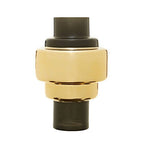 Small Smoked Black and Gold Vase | Cayden
