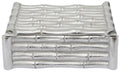 Small Silver Finish Bamboo Effect Trinket Box | Hiba
