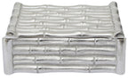 Small Silver Finish Bamboo Effect Trinket Box | Hiba