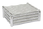 Small Silver Finish Bamboo Effect Trinket Box | Hiba