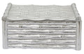Large Silver Finish Bamboo Effect Trinket Box | Hiba