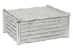 Large Silver Finish Bamboo Effect Trinket Box | Hiba