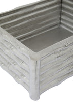 Large Silver Finish Bamboo Effect Trinket Box | Hiba