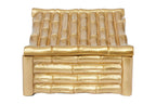 Hiba Small Gold Finish Bamboo Effect Trinket Box