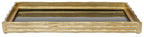 Gold Finish Bamboo Effect Mirrored Tray | Hiba