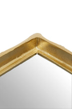 Gold Finish Bamboo Effect Mirrored Tray | Hiba