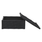 Large Black Finish Bamboo Effect Trinket Box | Hiba