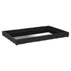 Black Finish Bamboo Effect Mirrored Tray | Hiba