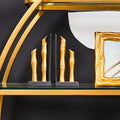 Set of Two Gold Finish Bamboo Effect Bookends | Hiba