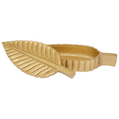 Gold Finish Plume Box | Prato