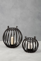 Small Matte Black Finish Lantern | Aura
