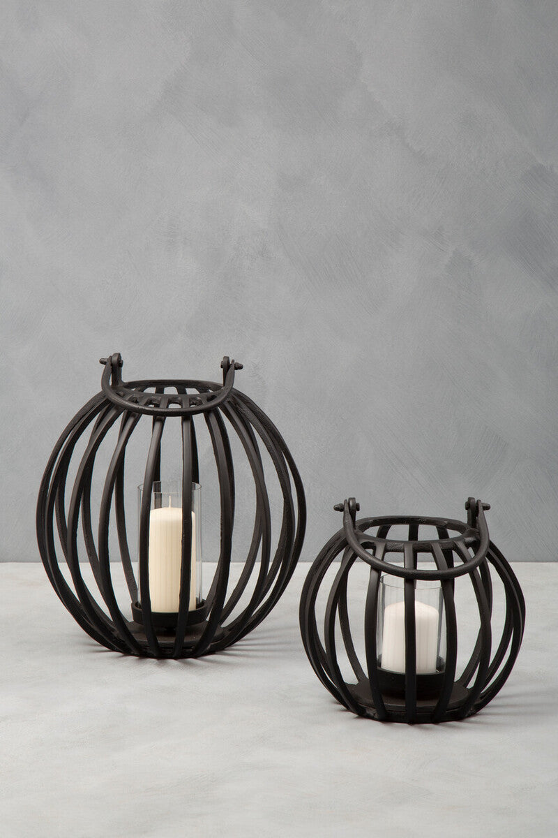 Small Matte Black Finish Lantern | Aura