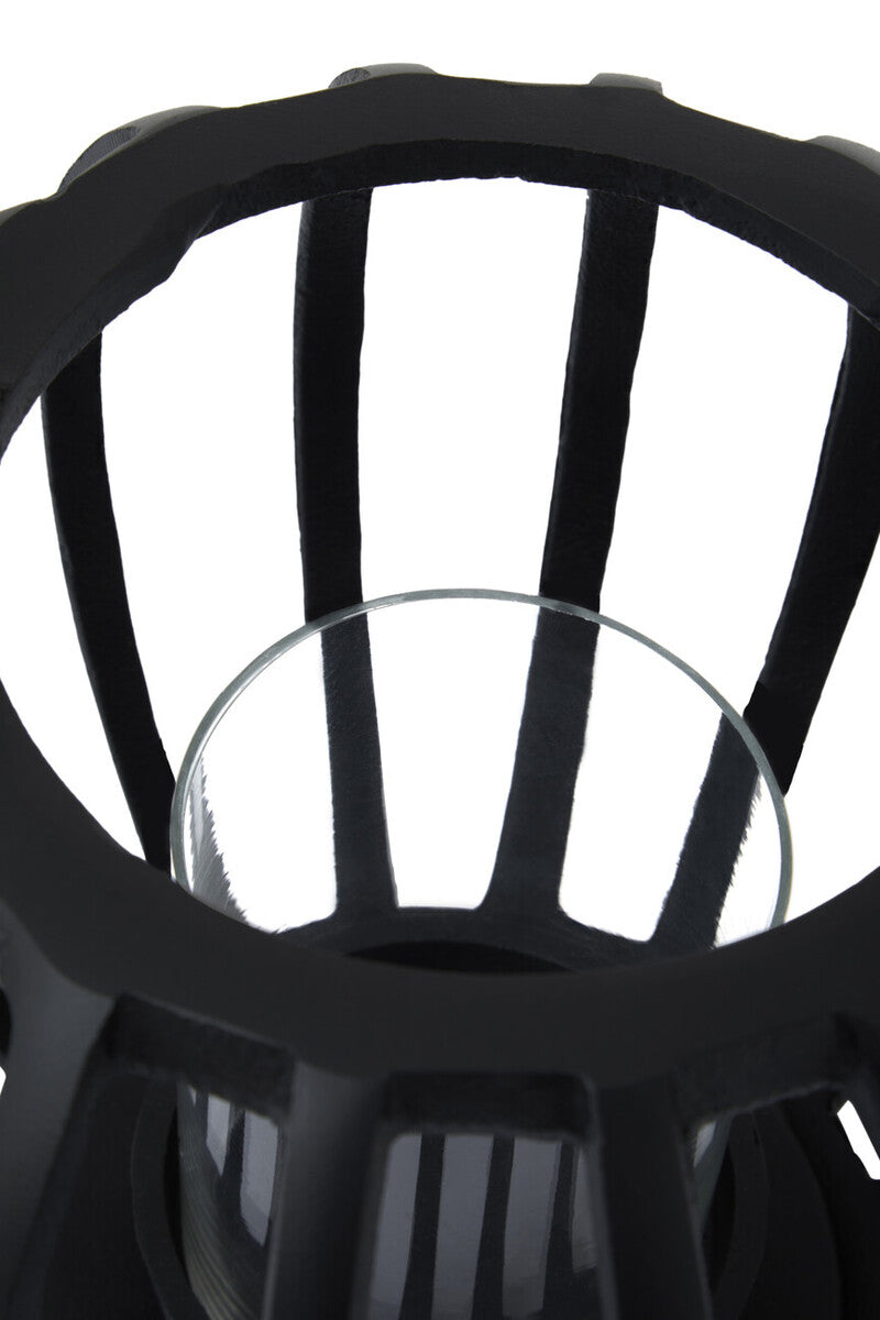 Small Matte Black Finish Lantern | Aura