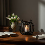 Small Matte Black Finish Lantern | Aura