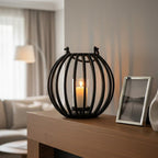 Large Matte Black Finish Lantern | Aura
