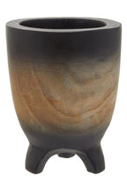 Small Wooden Black Ombre Planter | Arlo