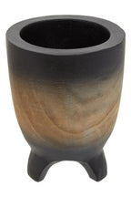 Small Wooden Black Ombre Planter | Arlo
