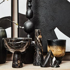 Small Wooden Black Ombre Planter | Arlo