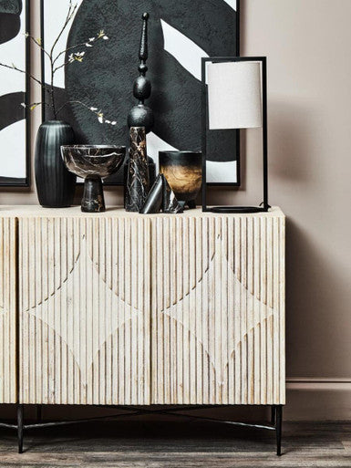 Small Wooden Black Ombre Planter | Arlo
