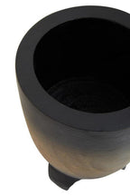 Small Wooden Black Ombre Planter | Arlo